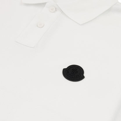 Moncler Logo Polo Shirt White 001