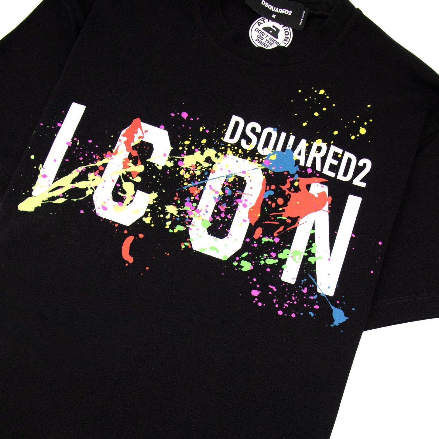 Dsquared2 Icon Splatter Cool T-shirt Black