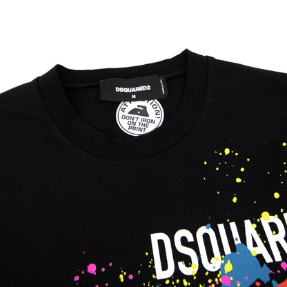 Dsquared2 Icon Splatter Cool T-shirt Black