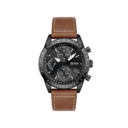 Hugo Boss Pilot Edition Chrono Watch Brown
