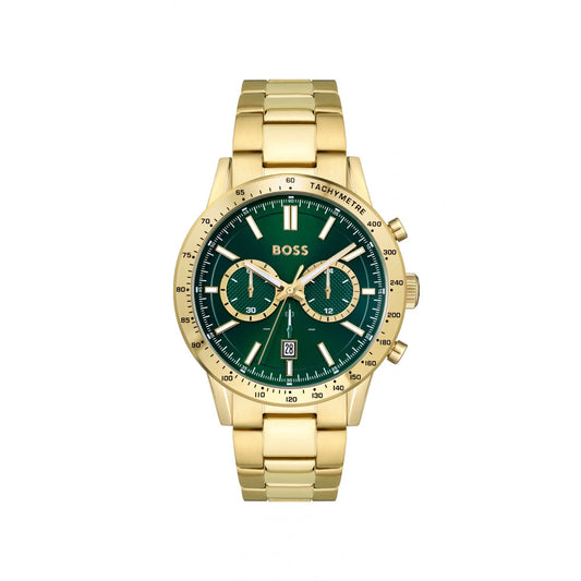 Hugo Boss Allure Gold Plated Watch Green