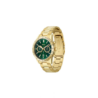 Hugo Boss Allure Gold Plated Watch Green