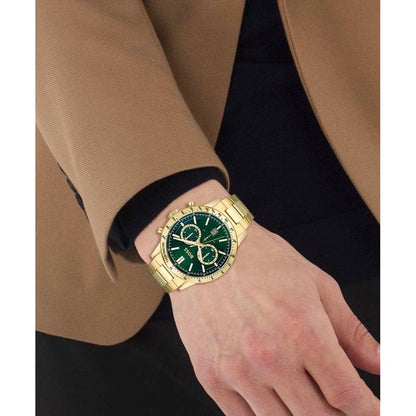 Hugo Boss Allure Gold Plated Watch Green