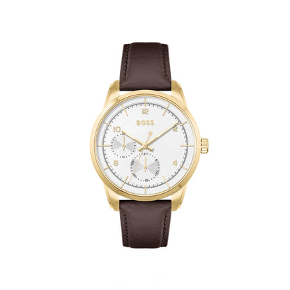Hugo Boss Sophio Leather Strap Watch Brown