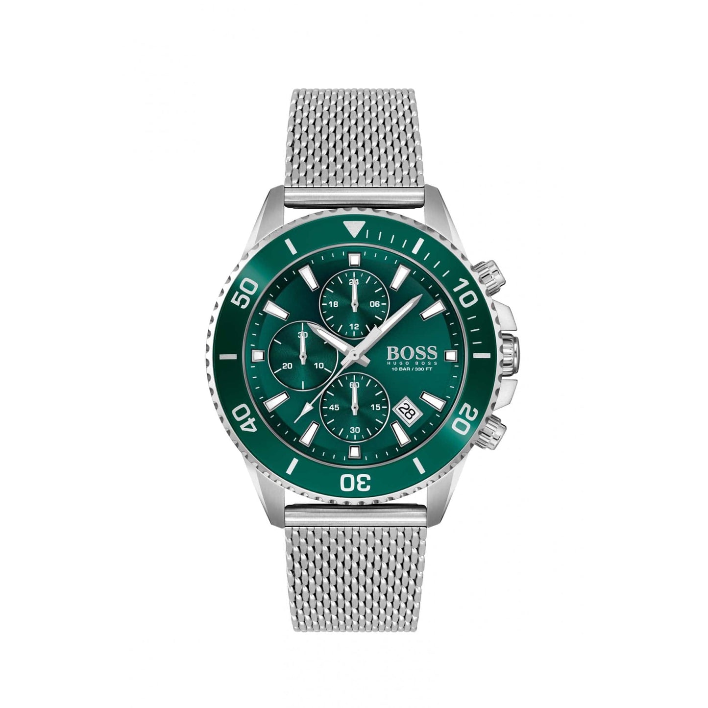 Hugo Boss Admiral Green Steel Watch Stainless Steel