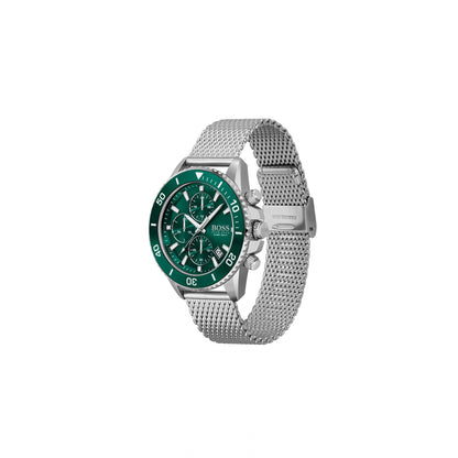Hugo Boss Admiral Green Steel Watch Stainless Steel