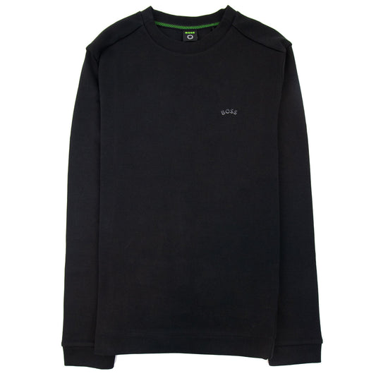 Hugo Boss Salbo Curved Logo Sweatshirt Black 001