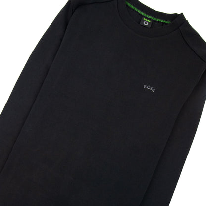 Hugo Boss Salbo Curved Logo Sweatshirt Black 001
