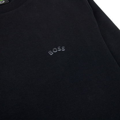 Hugo Boss Salbo Curved Logo Sweatshirt Black 001