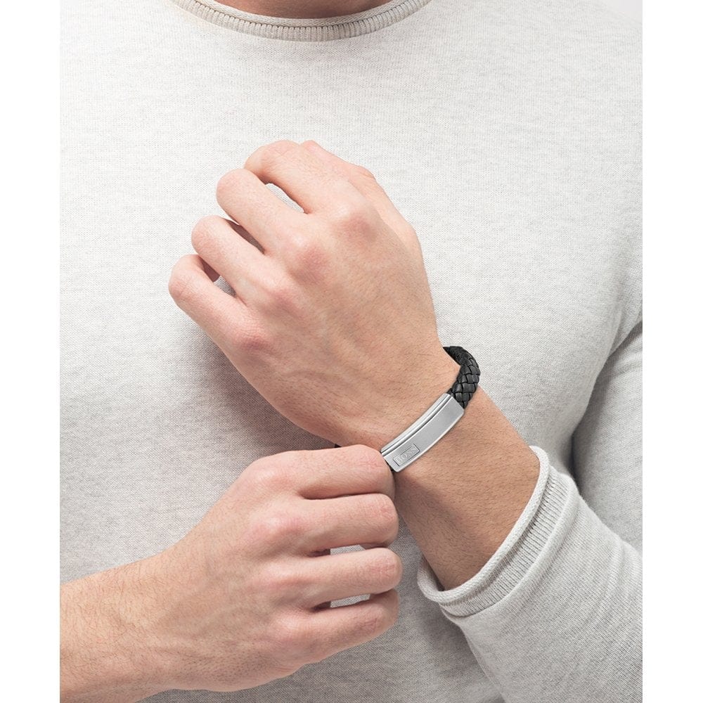 Hugo Boss Magnetic Twill Bracelet Black