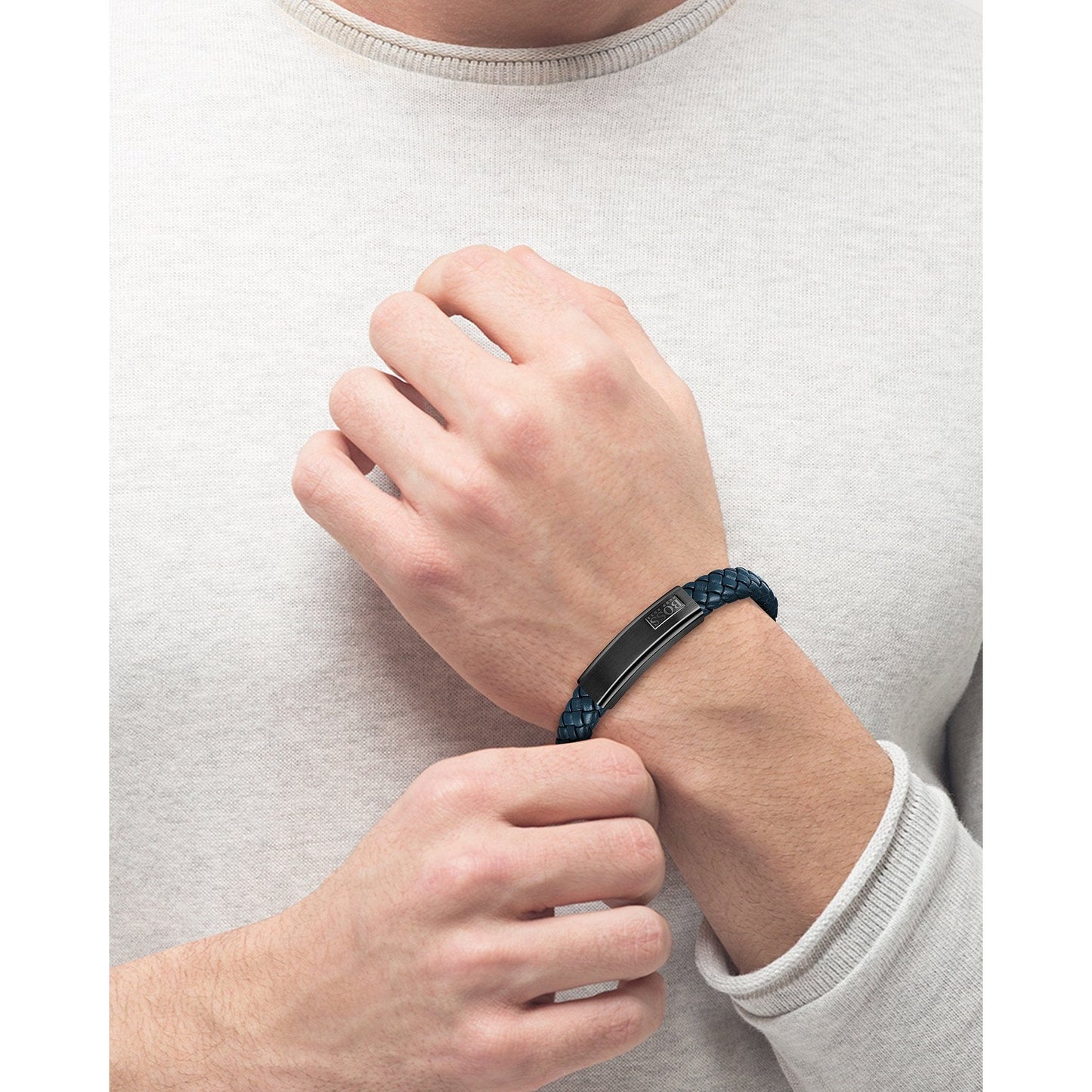 Hugo Boss Magnetic Twill Bracelet Navy
