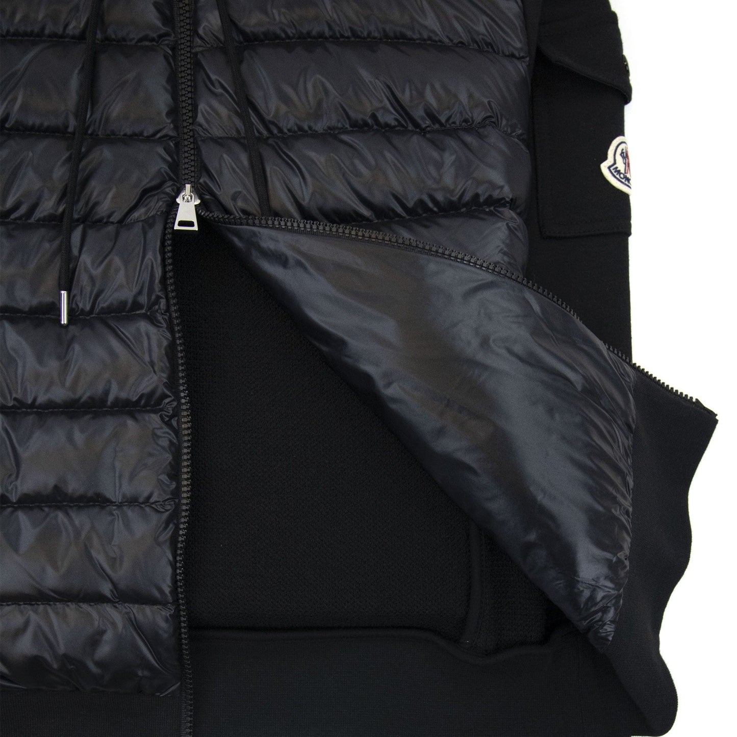 Moncler Women Maglia Hoodied Cardigan Black 999