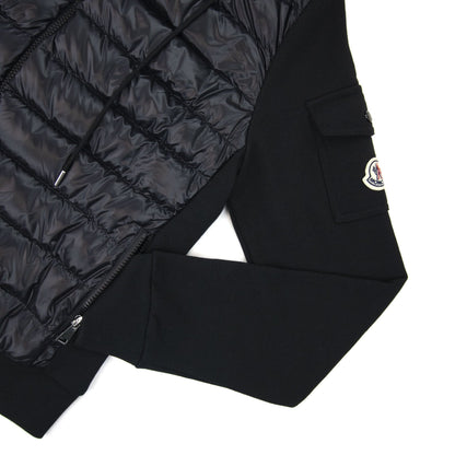 Moncler Women Maglia Hoodied Cardigan Black 999