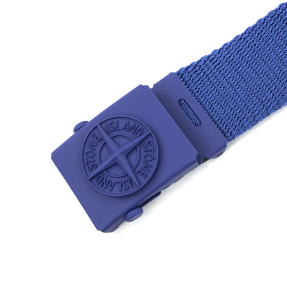 Stone Island Junior 90461 Embossed Logo Buckle Belt Blue V0024