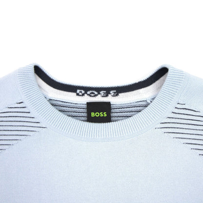 Hugo Boss Ramal Two Tone Stripes Sweater Light Blue 453