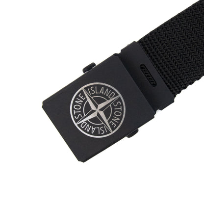 Stone Island Junior 90467 Logo Belt Black V0029