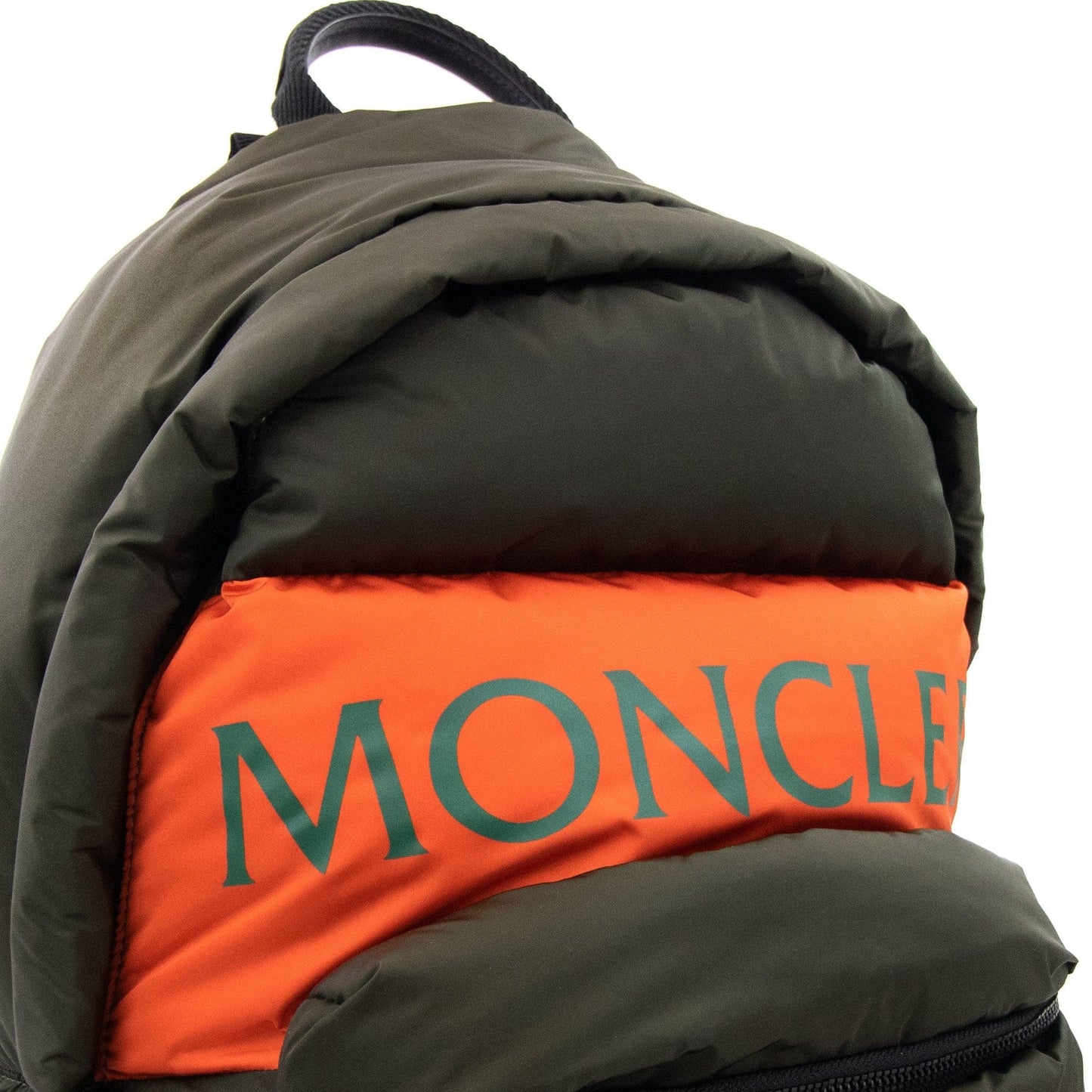 Moncler Legere Padded Backpack Khaki Green Orange 833