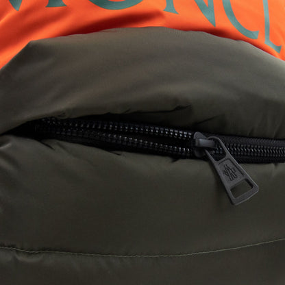 Moncler Legere Padded Backpack Khaki Green Orange 833