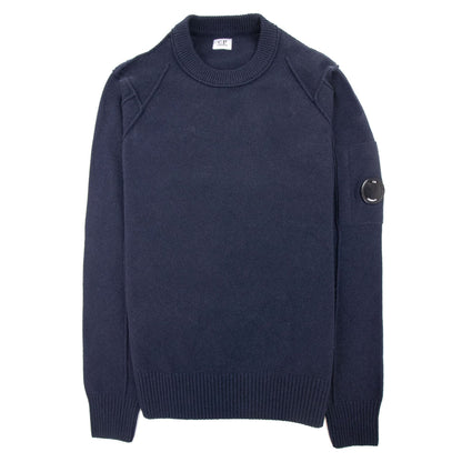 Cp Company Arm Lens Knitted Sweatshirt Navy 888