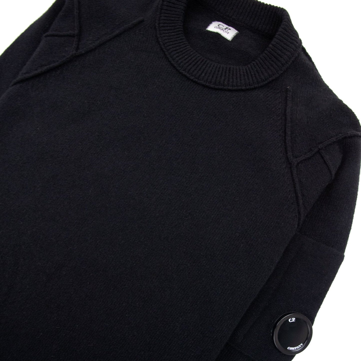 Cp Company Arm Lens Knitted Sweatshirt Black 999