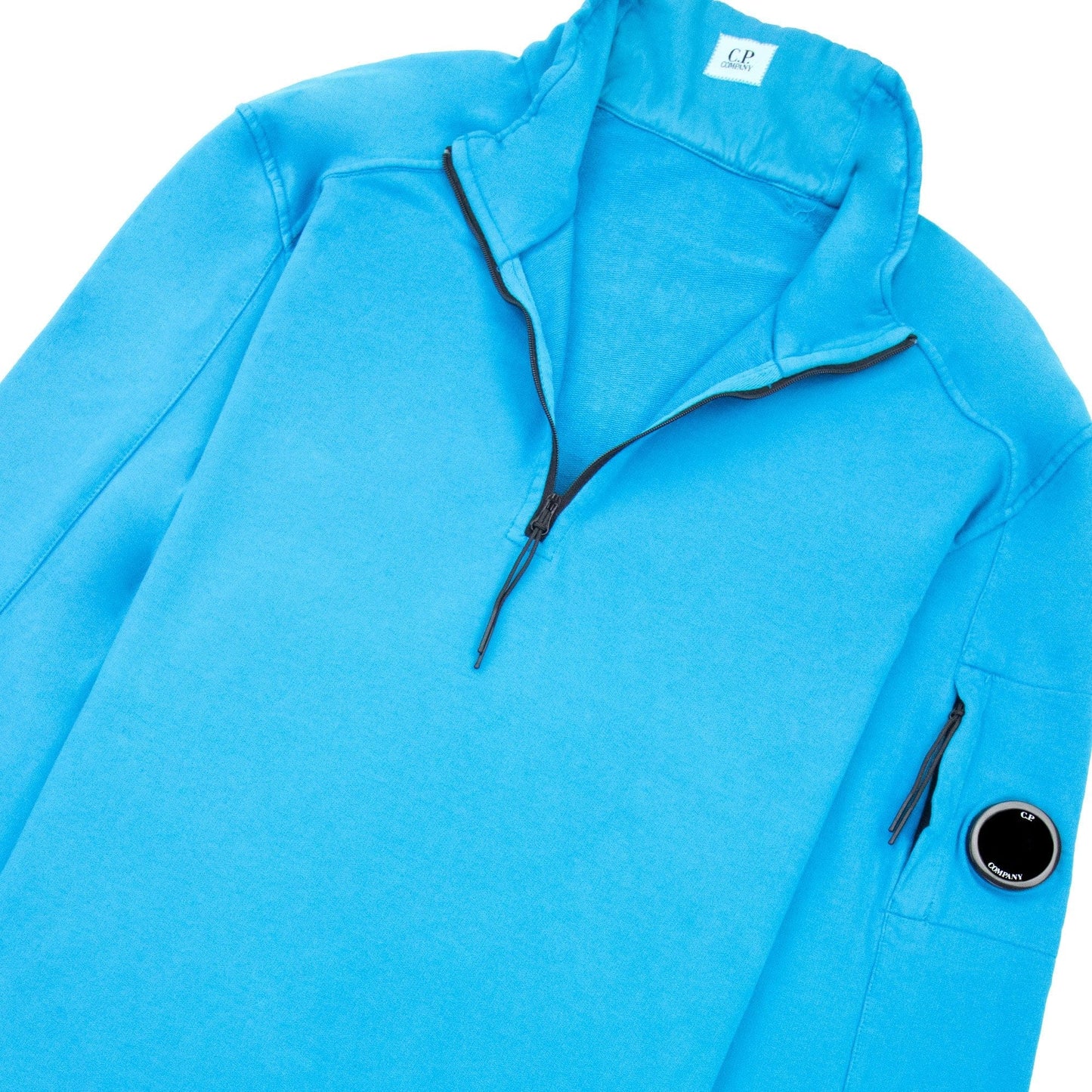 Cp Company Half Zip Arm Lens Sweatshirt Turquoise