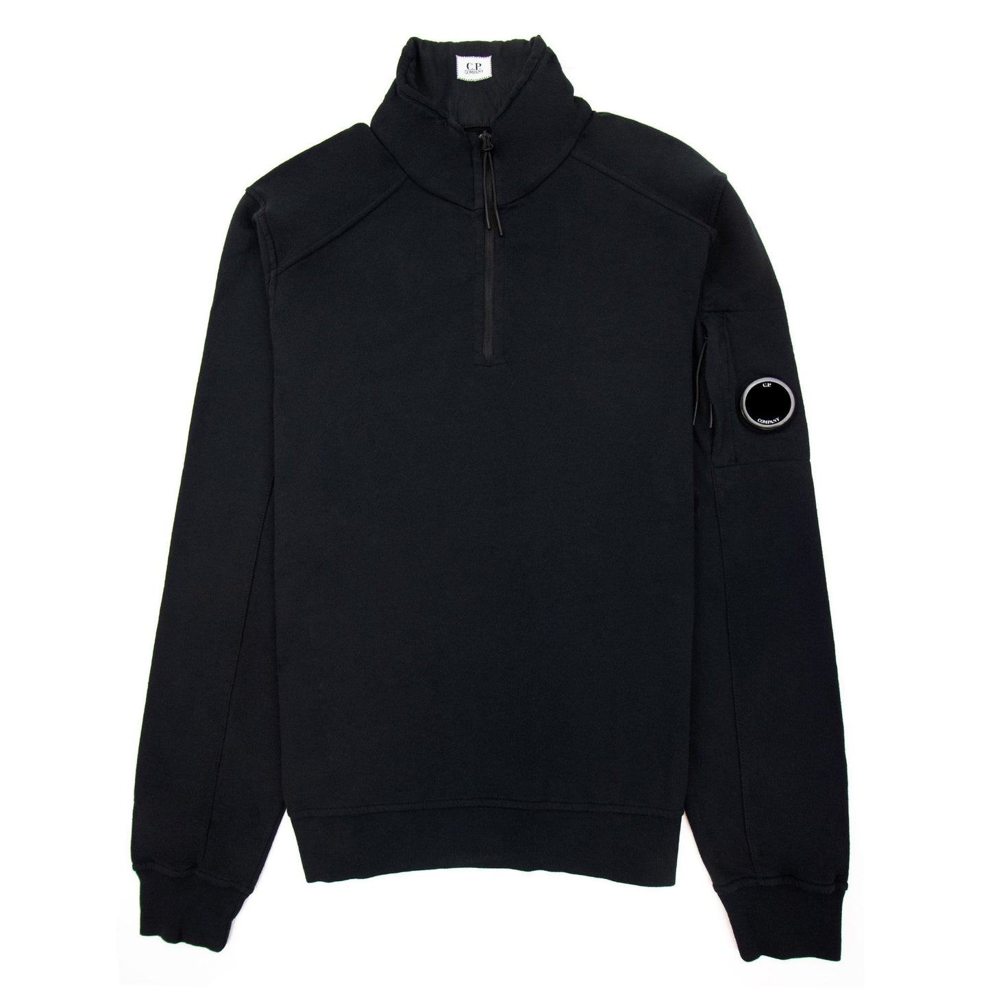 Cp Company Half Zip Arm Lens Sweatshirt Black 999