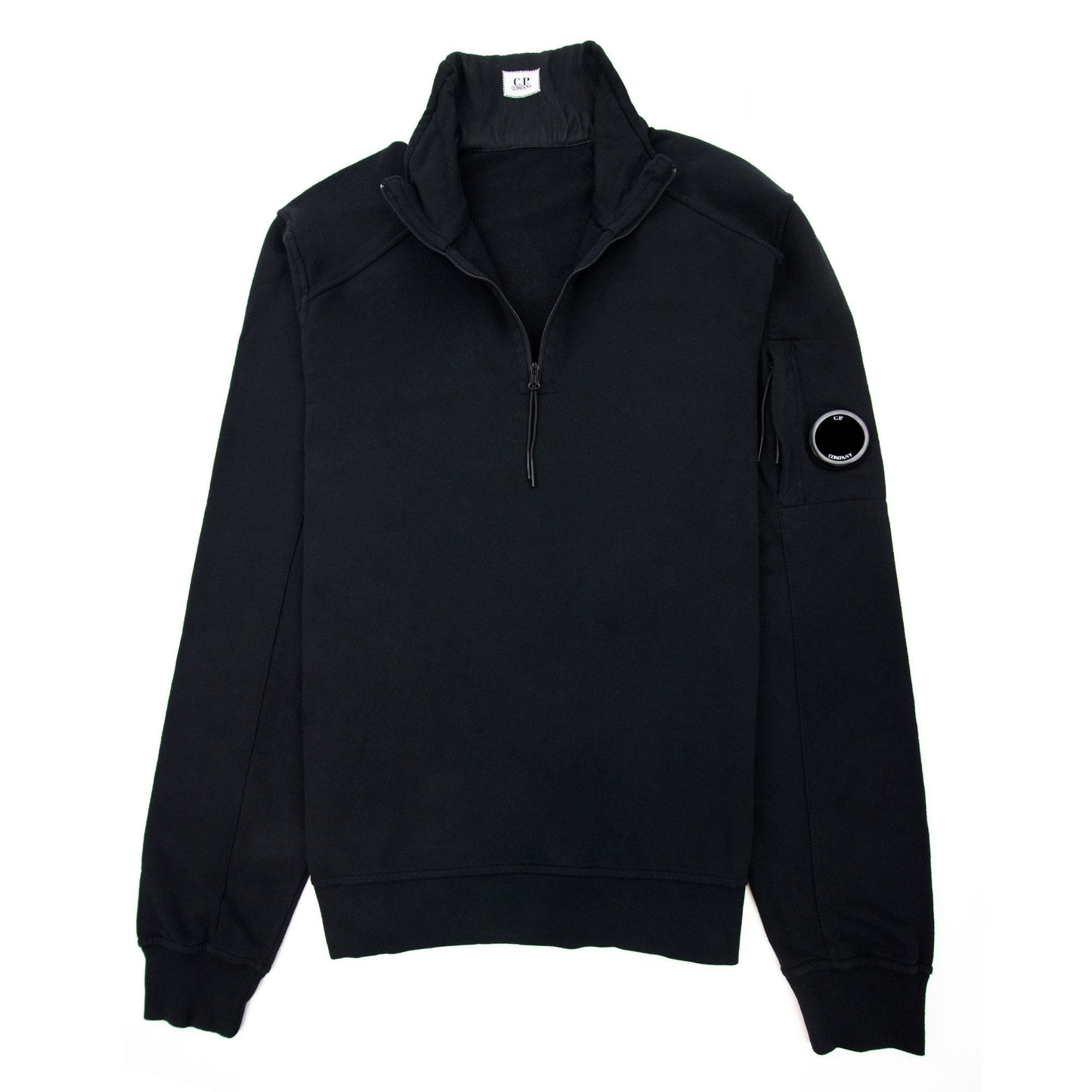 Cp Company Half Zip Arm Lens Sweatshirt Black 999