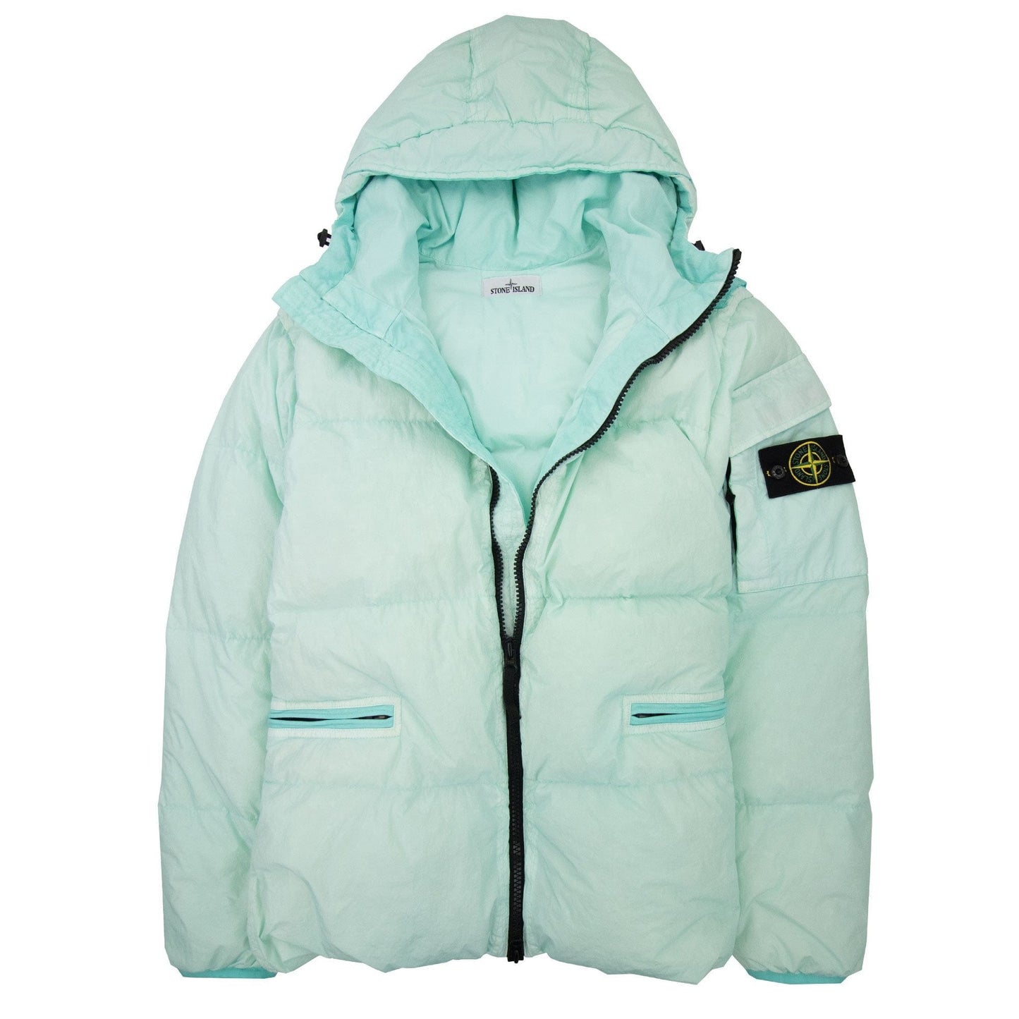 Stone Island 40223 Garment Dyed Crinkle Reps R-ny Down Aqua V0044