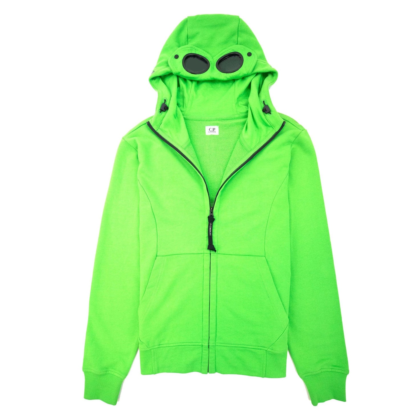 Cp Company Diagonal Raised Fleece Goggle Full Zip Hoodie Green 617