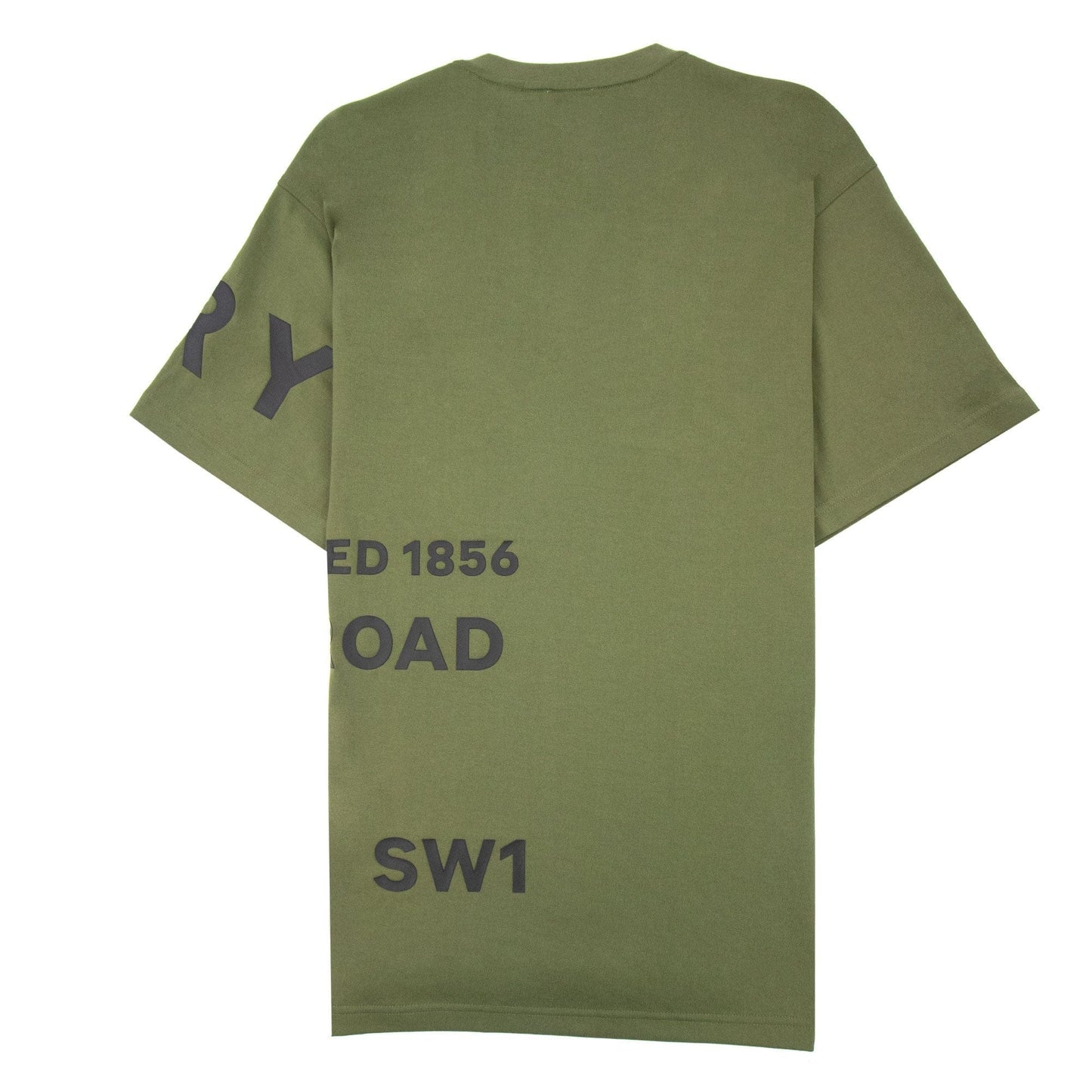 Burberry Horseferry Print Cotton Oversized T-shirt Olive