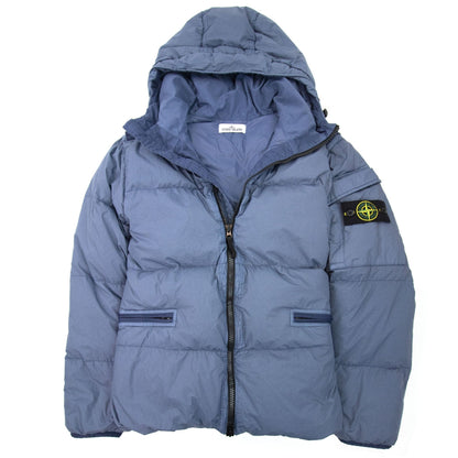 Stone Island 40223 Garment Dyed Crinkle Reps R-ny Down Blue V0024