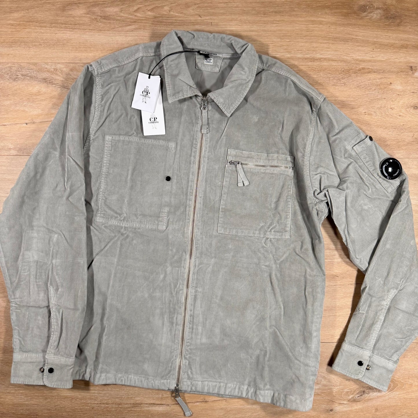 C.P. Company Corduroy Lens Overshirt in London Fog