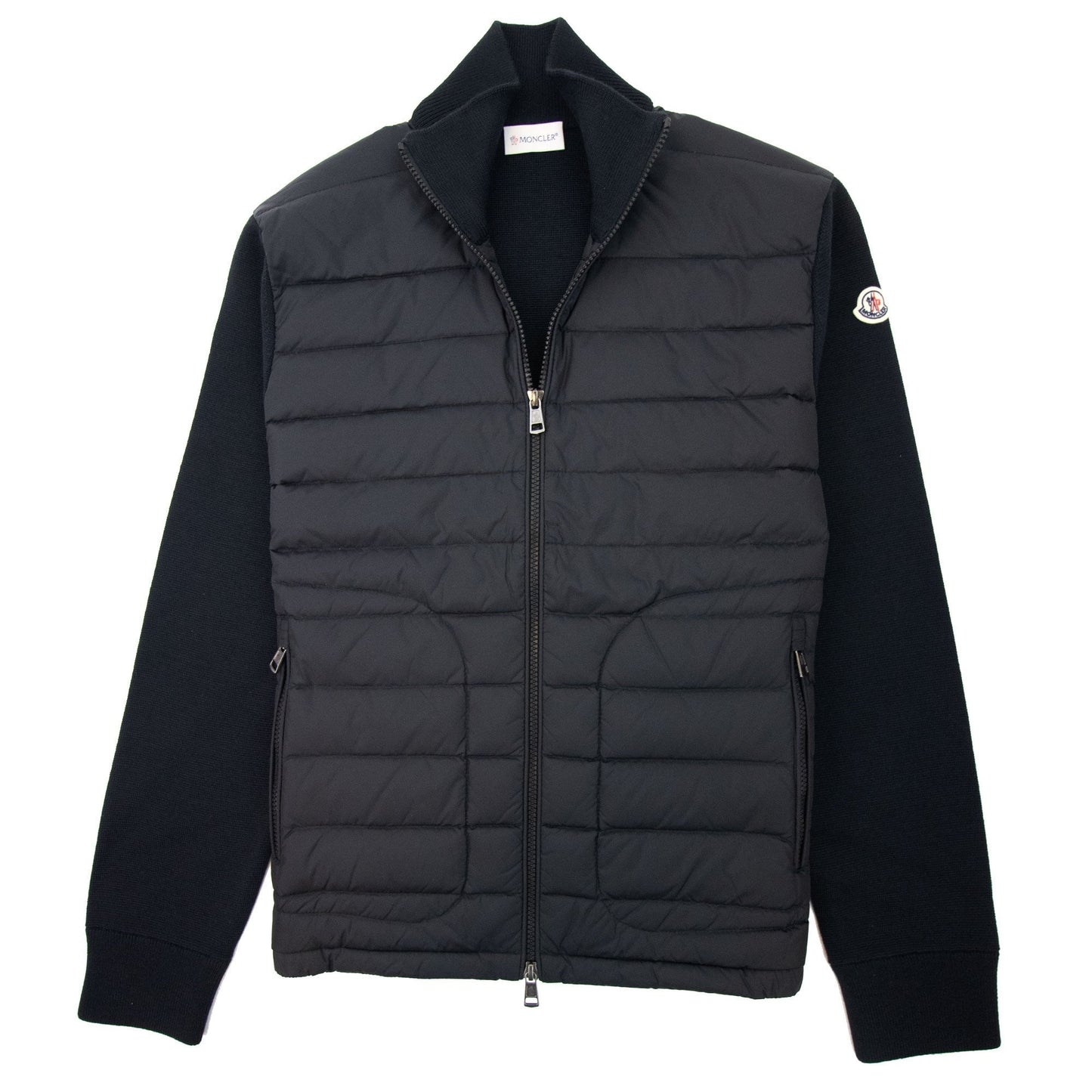 Moncler Padded Wool Cardigan Black