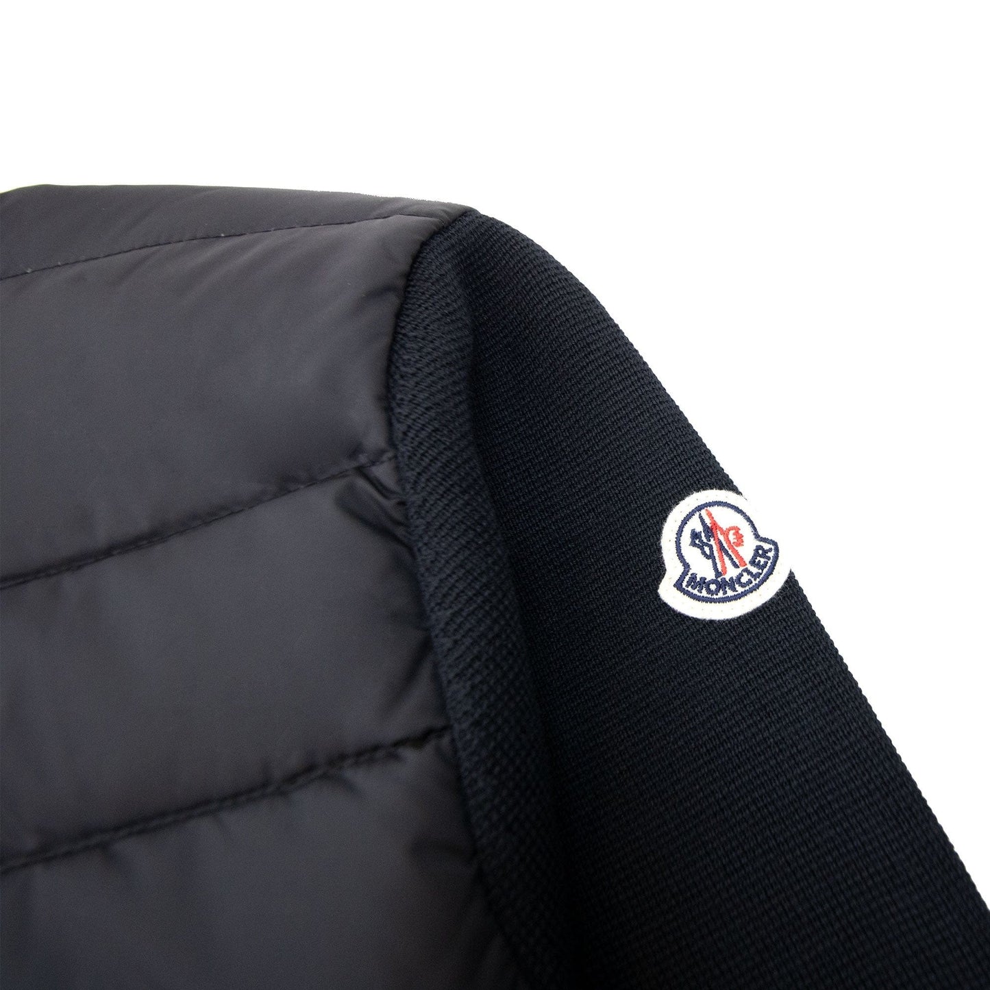 Moncler Padded Wool Cardigan Black