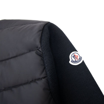 Moncler Padded Wool Cardigan Black