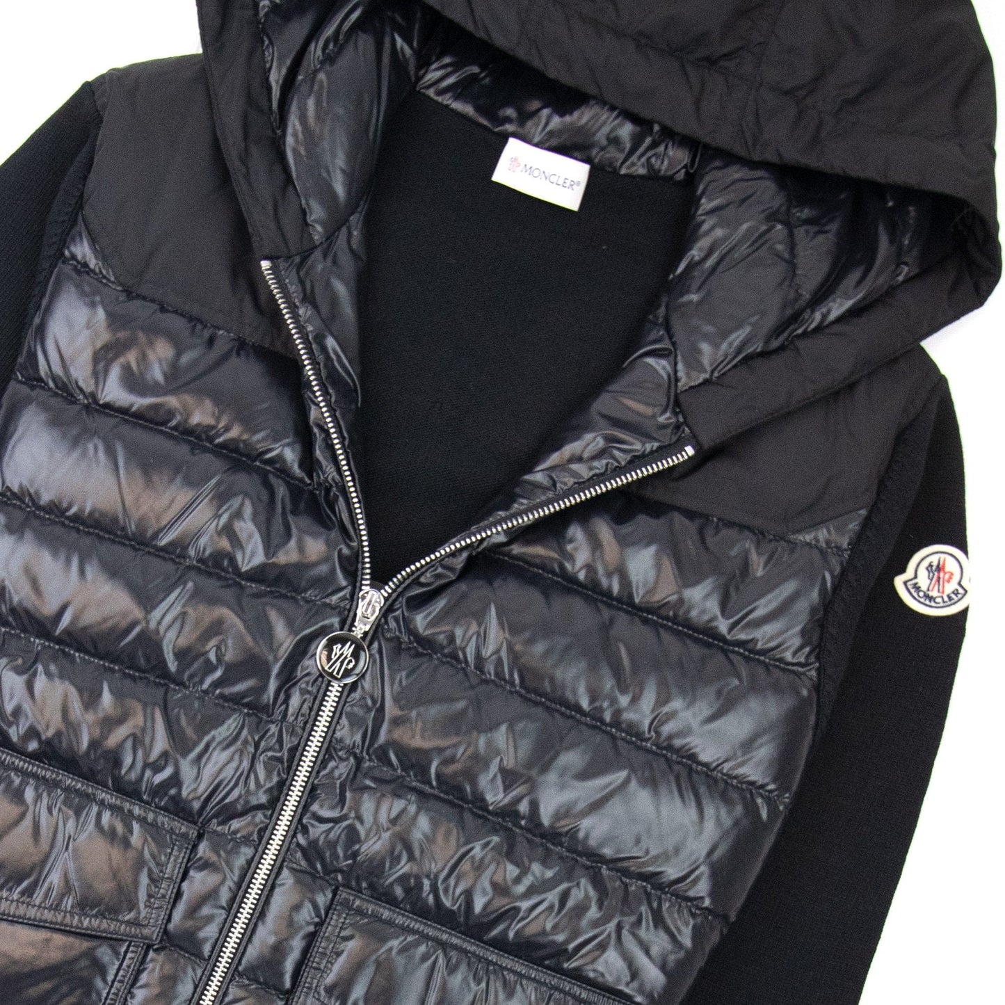 Moncler Padded Hooded Cardigan Black 999