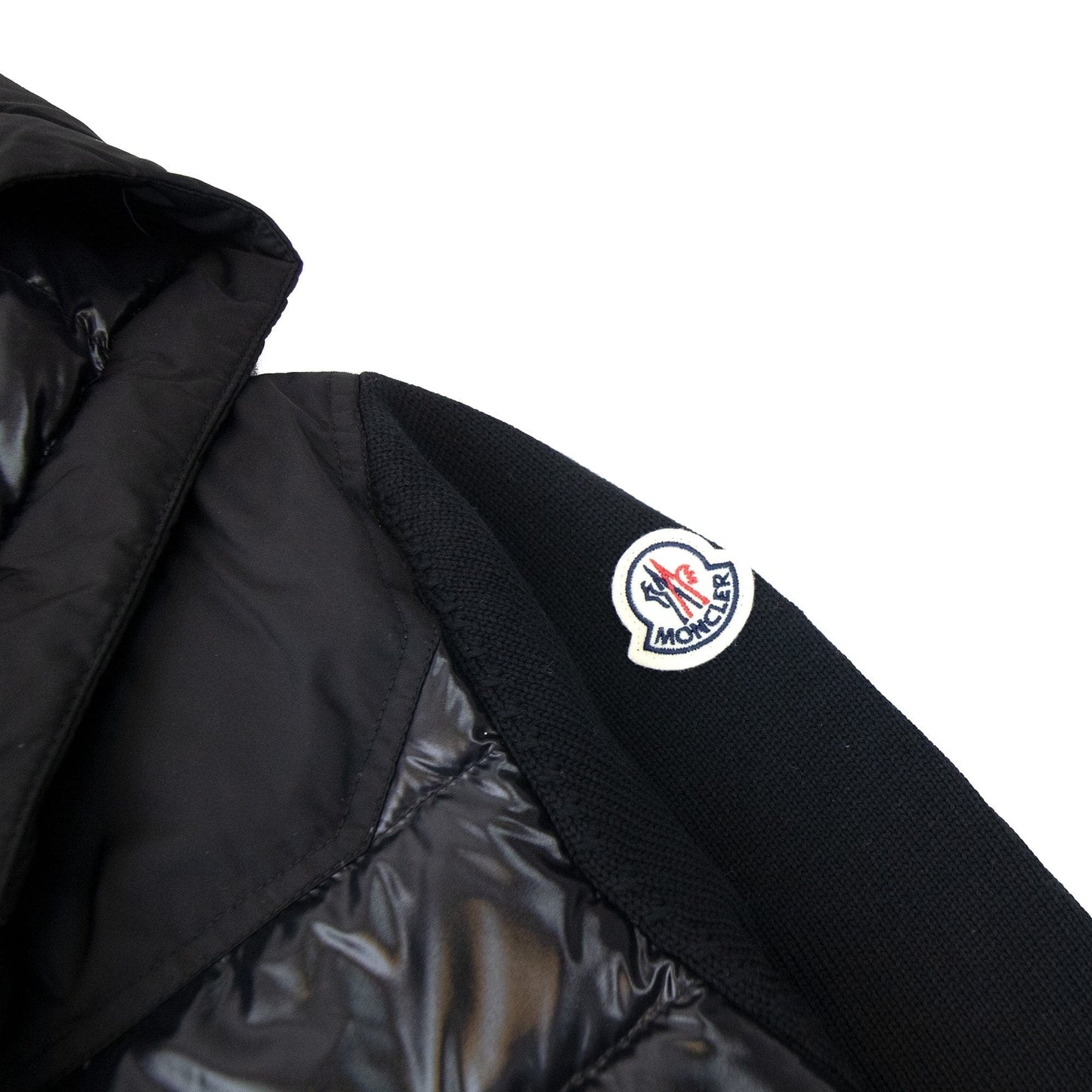 Moncler Padded Hooded Cardigan Black 999