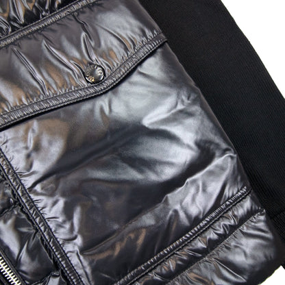 Moncler Padded Hooded Cardigan Black 999