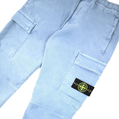 Stone Island 313l1 T.co+old Cargo Trousers Powder Blue V0046