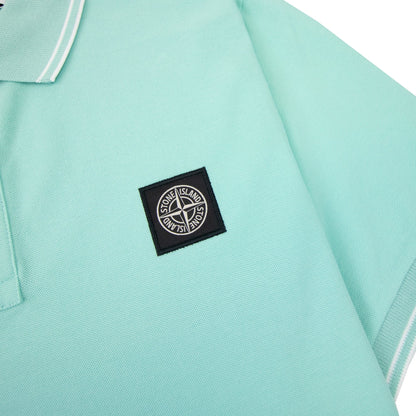 Stone Island 22s18 Slim Fit Polo Shirt Mint Green V0044