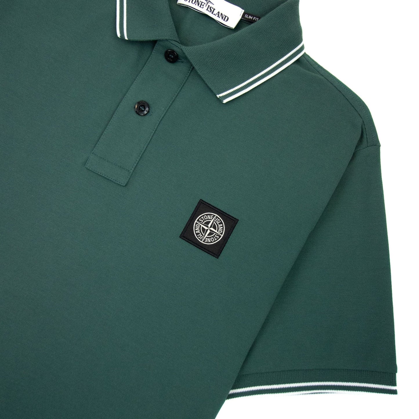 Stone Island 22s18 Slim Fit Polo Shirt Green V0057