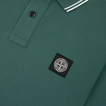 Stone Island 22s18 Slim Fit Polo Shirt Green V0057