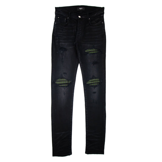 Amiri Mx1 Neon Plaid Jean Black