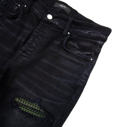 Amiri Mx1 Neon Plaid Jean Black