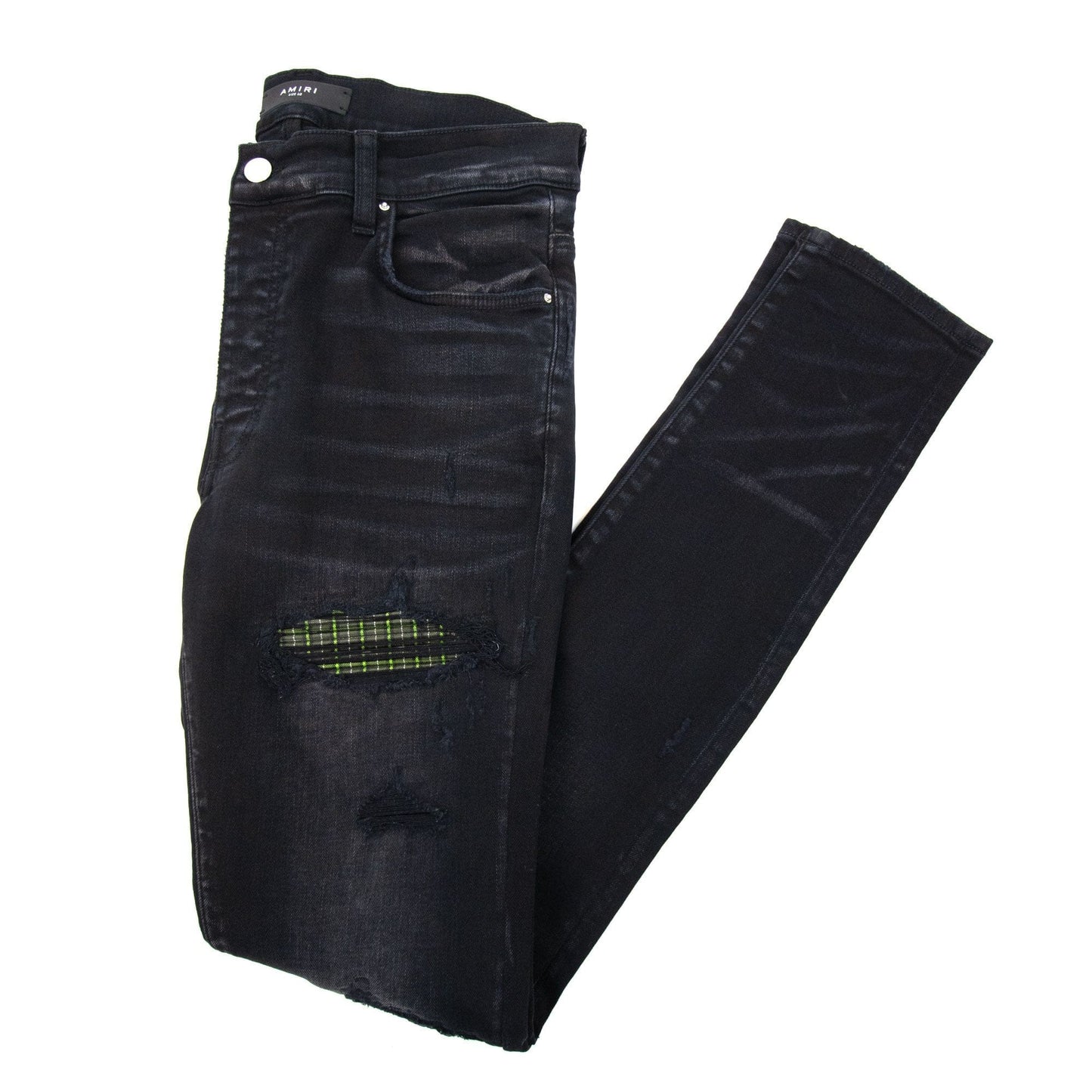 Amiri Mx1 Neon Plaid Jean Black