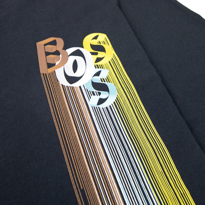 Hugo Boss Tee 2 Artwork Logo T Shirt Dark Navy 402