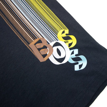 Hugo Boss Tee 2 Artwork Logo T Shirt Dark Navy 402