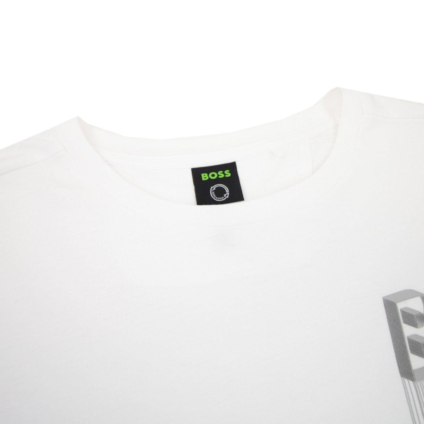 Hugo Boss Tee 2 Artwork Logo T Shirt White 100