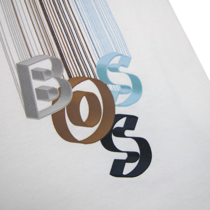 Hugo Boss Tee 2 Artwork Logo T Shirt White 100