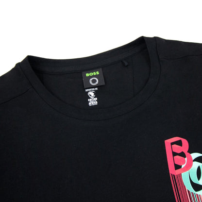 Hugo Boss Tee 2 Artwork Logo T Shirt Black 001